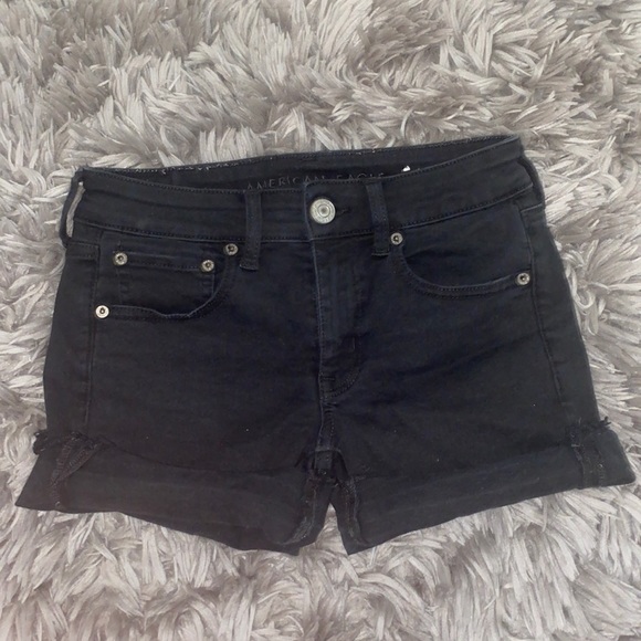 American Eagle black jean shorts - Picture 1 of 3